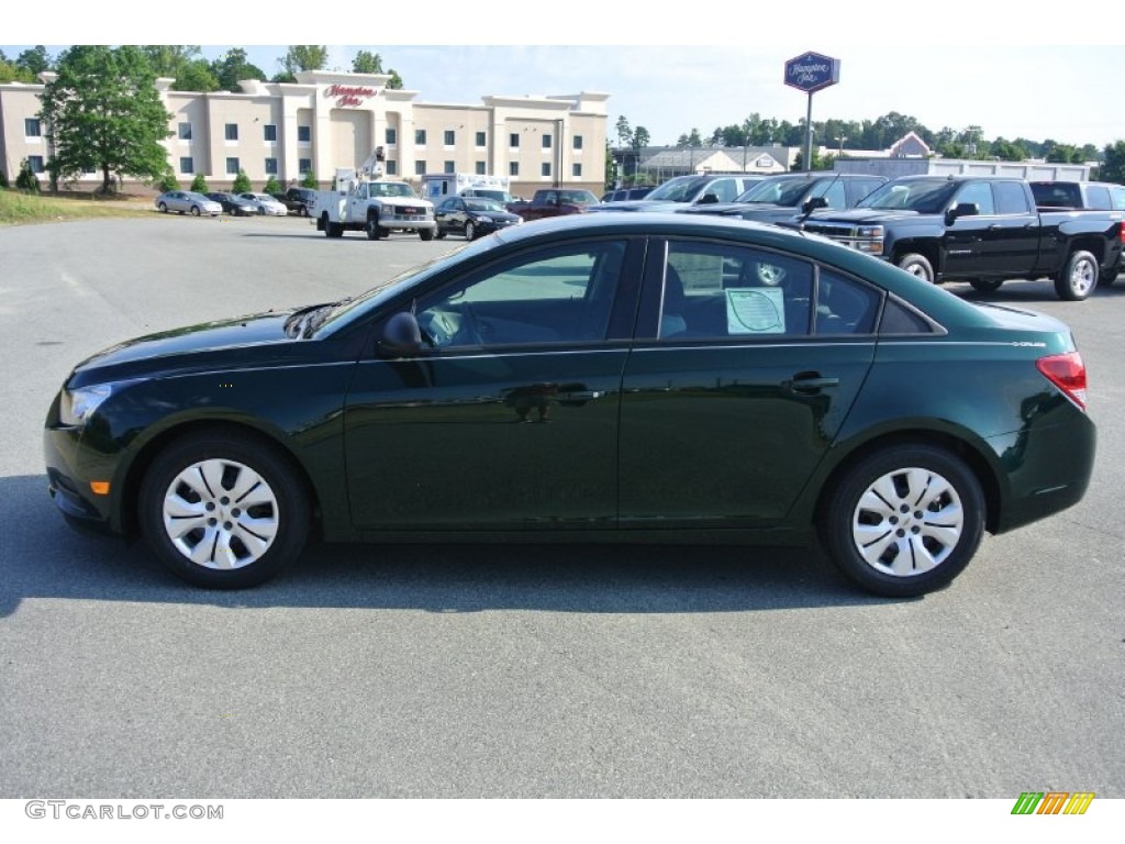 2014 Cruze LS - Rainforest Green Metallic / Jet Black/Medium Titanium photo #3