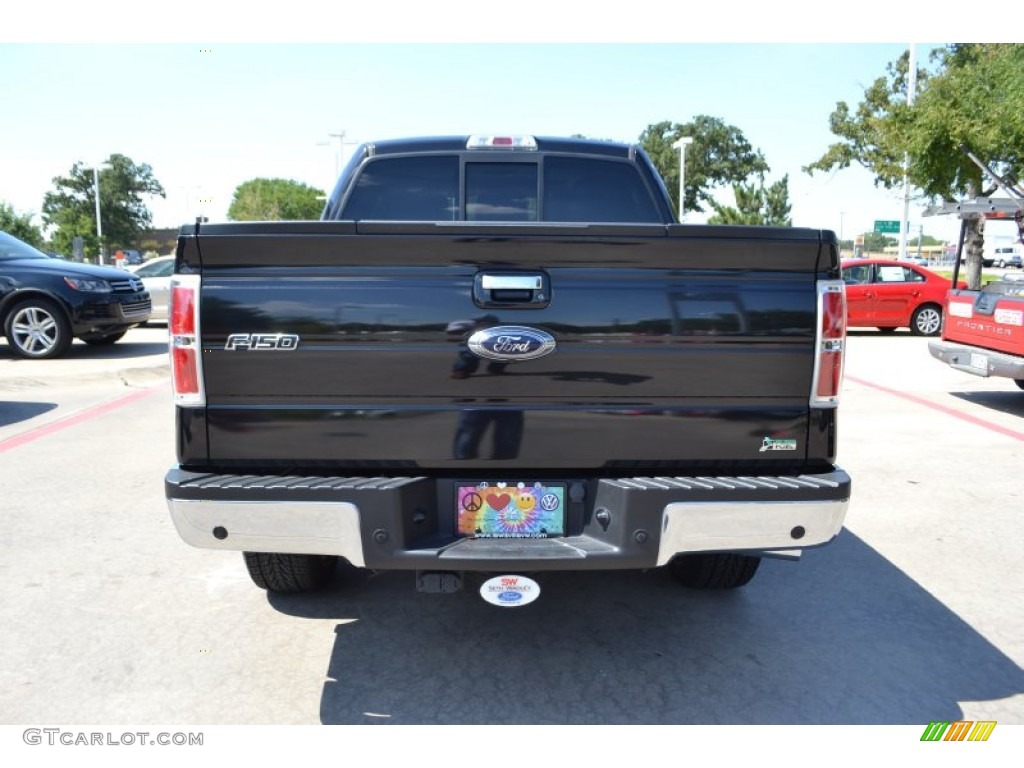 2011 F150 Lariat SuperCrew 4x4 - Ebony Black / Black photo #4