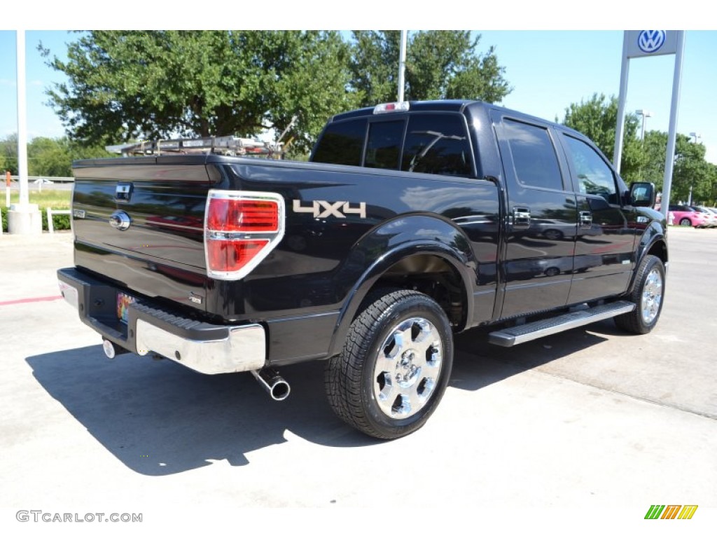 2011 F150 Lariat SuperCrew 4x4 - Ebony Black / Black photo #5