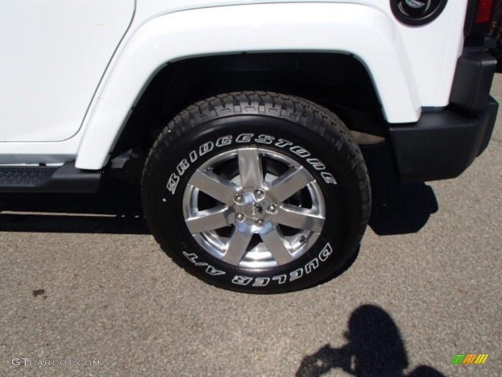 2014 Wrangler Unlimited Sahara 4x4 - Bright White / Black/Dark Saddle photo #9