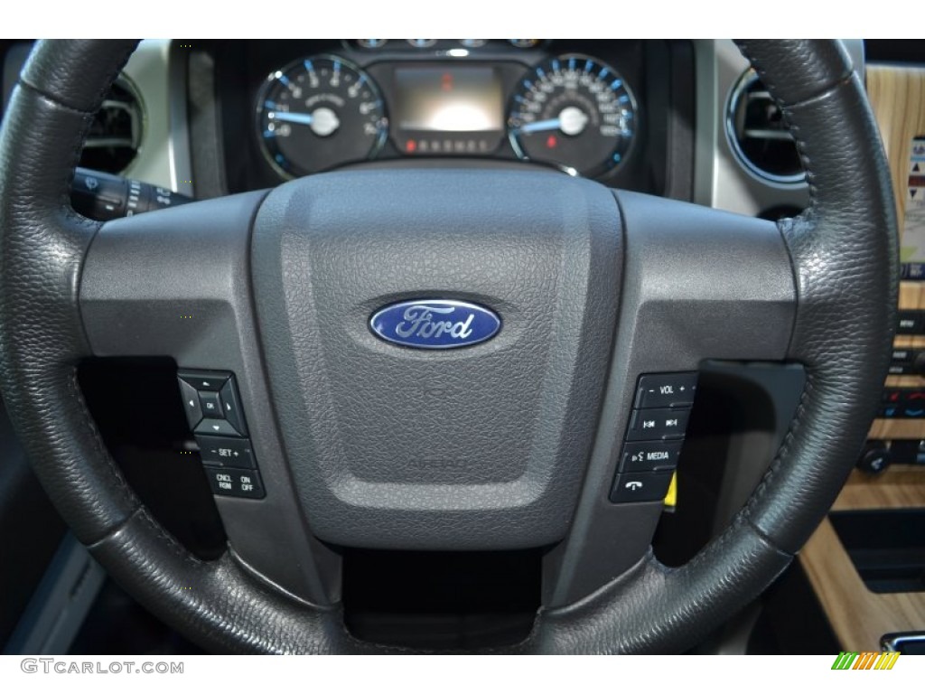 2011 F150 Lariat SuperCrew 4x4 - Ebony Black / Black photo #16