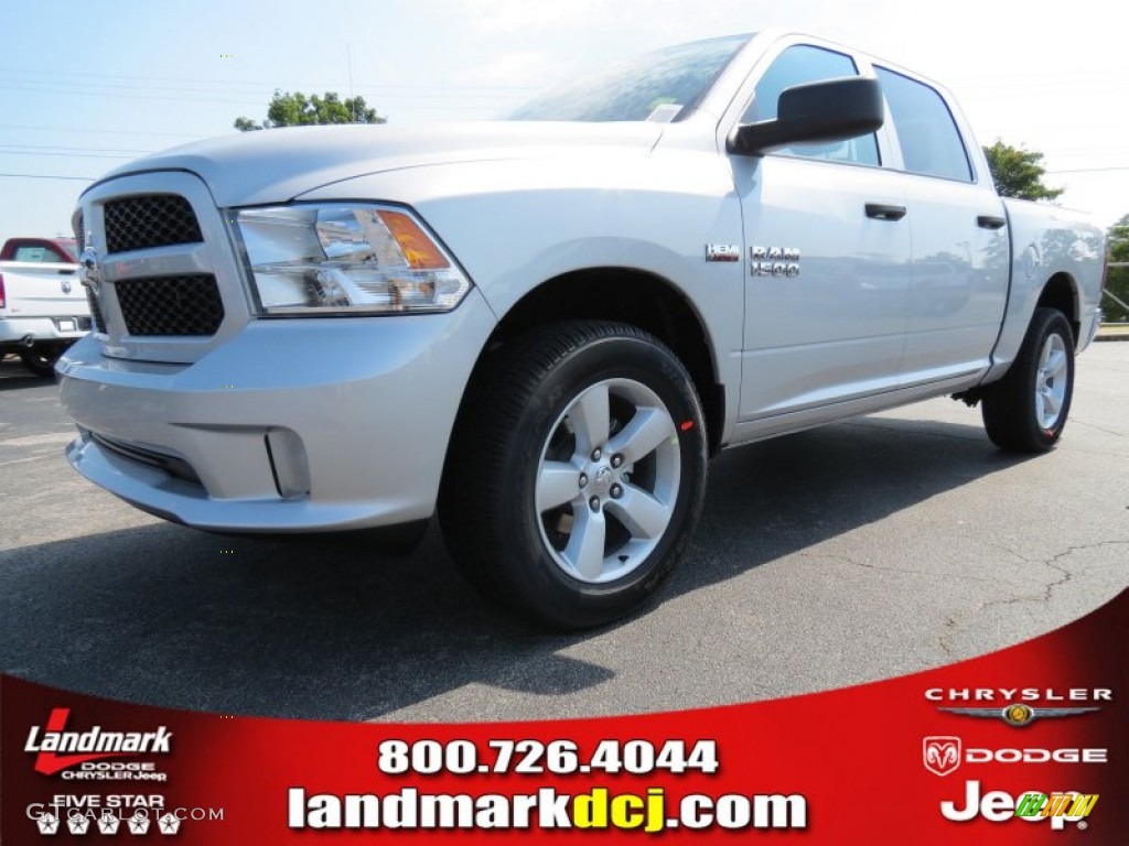 2014 1500 Express Crew Cab 4x4 - Bright Silver Metallic / Black/Diesel Gray photo #1