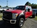 2014 Vermillion Red Ford F550 Super Duty XL Crew Cab 4x4 Chassis  photo #4
