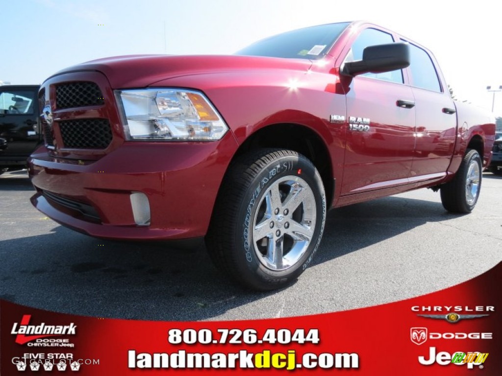 2014 1500 Express Crew Cab - Deep Cherry Red Crystal Pearl / Black/Diesel Gray photo #1