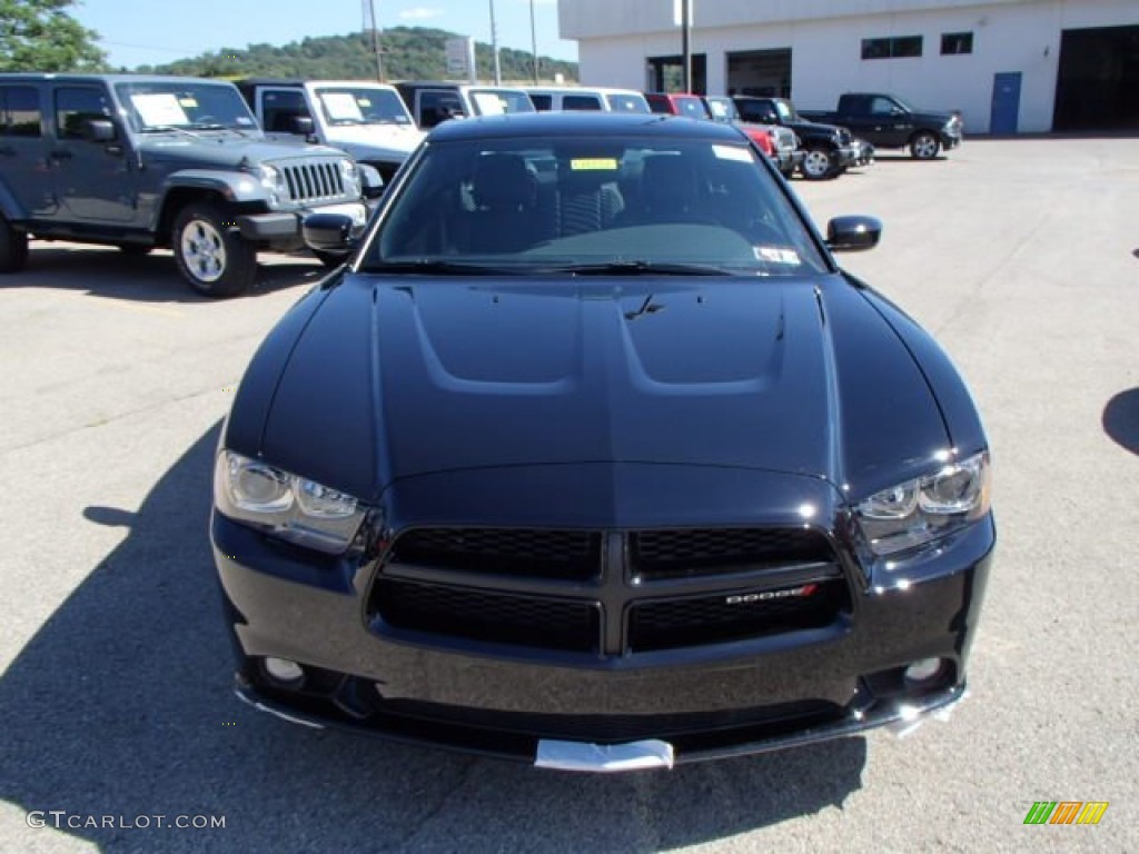2014 Charger R/T Plus AWD - Phantom Black Tri-Coat Pearl / Black photo #3