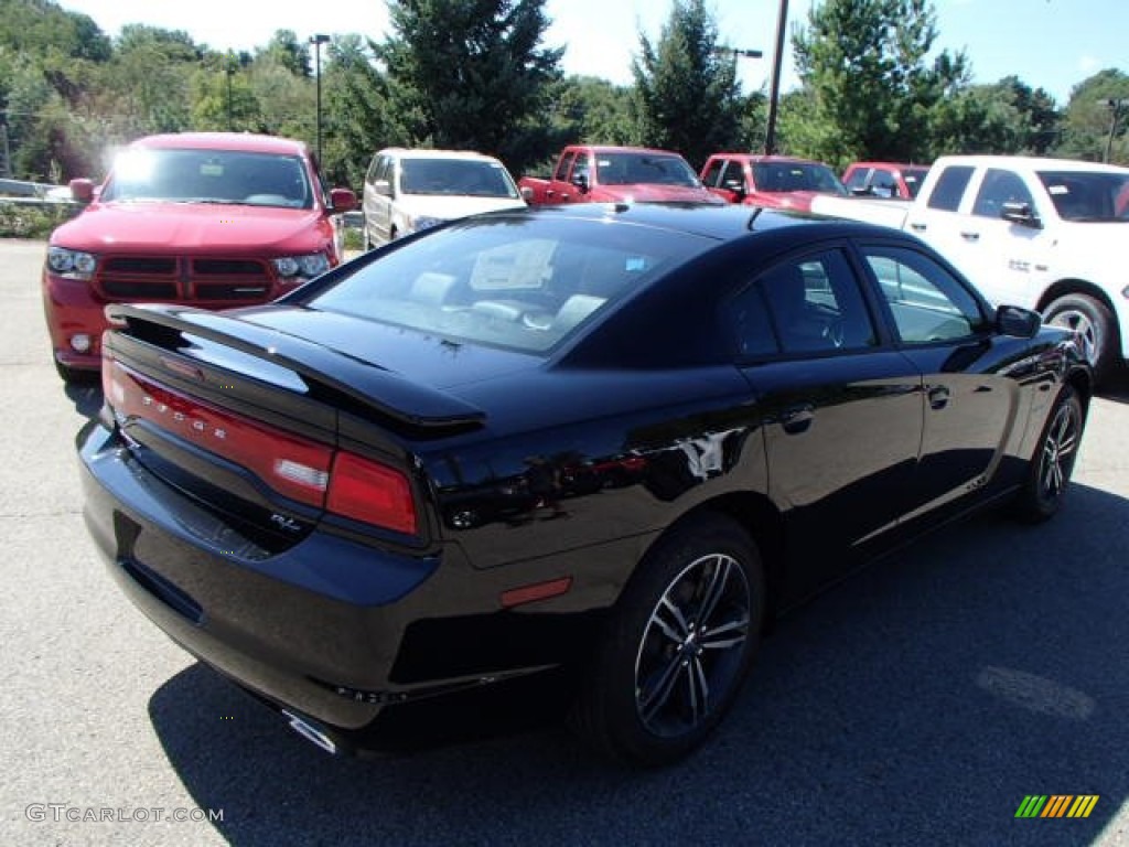 2014 Charger R/T Plus AWD - Phantom Black Tri-Coat Pearl / Black photo #6