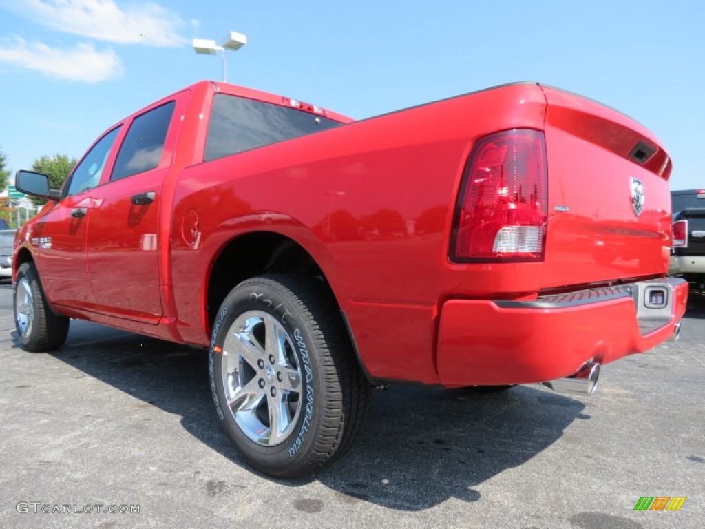 2014 1500 Express Crew Cab - Flame Red / Black/Diesel Gray photo #2