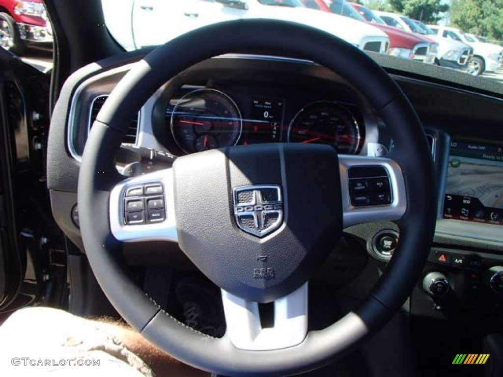 2014 Charger R/T Plus AWD - Phantom Black Tri-Coat Pearl / Black photo #19