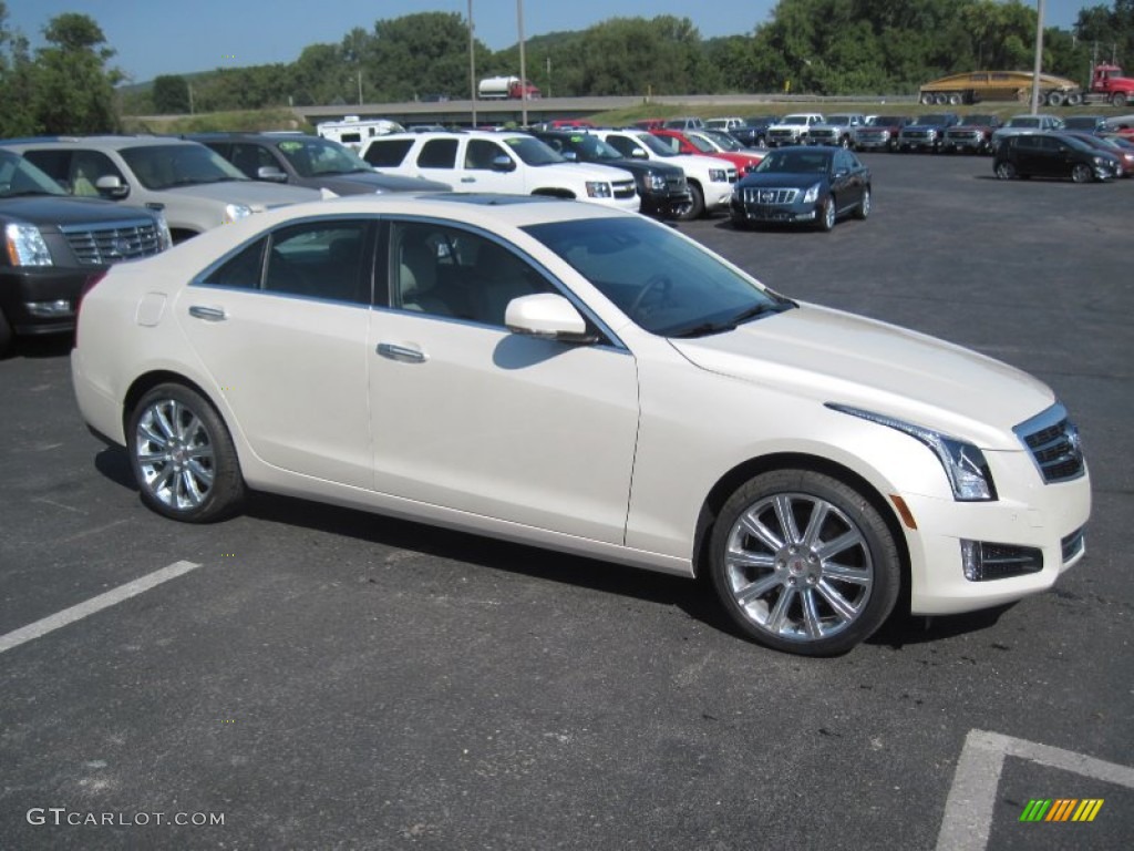 White Diamond Tricoat 2014 Cadillac ATS 2.0L Turbo AWD Exterior Photo #85314695