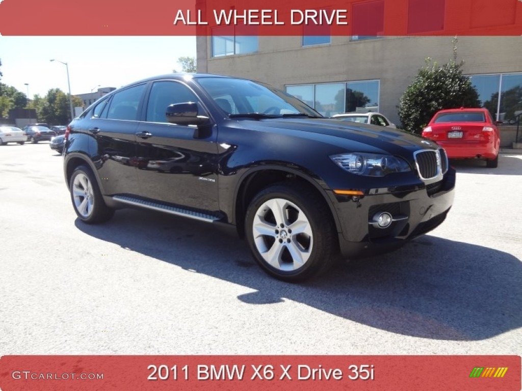 2011 X6 xDrive35i - Black Sapphire Metallic / Black photo #1