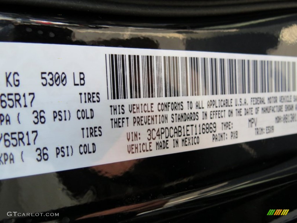 2014 Journey Color Code PX8 for Pitch Black Photo #85315197