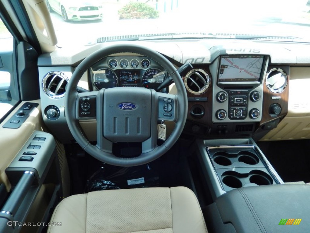 2014 Ford F350 Super Duty Lariat Crew Cab Dually Adobe Dashboard Photo #85316927