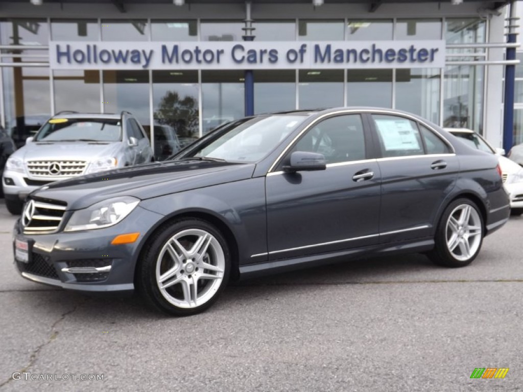 2014 C 300 4Matic Sport - Steel Grey Metallic / Black photo #1