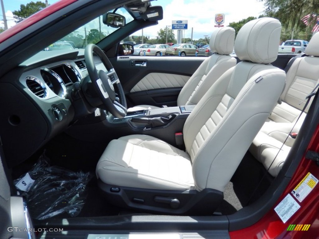 2014 Mustang V6 Premium Convertible - Ruby Red / Medium Stone photo #7