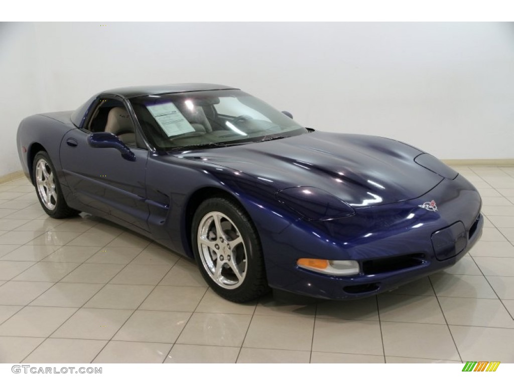 2004 Corvette Coupe - LeMans Blue Metallic / Shale photo #1