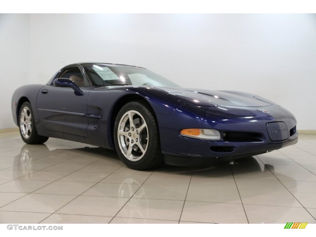 2004 Corvette Coupe - LeMans Blue Metallic / Shale photo #2