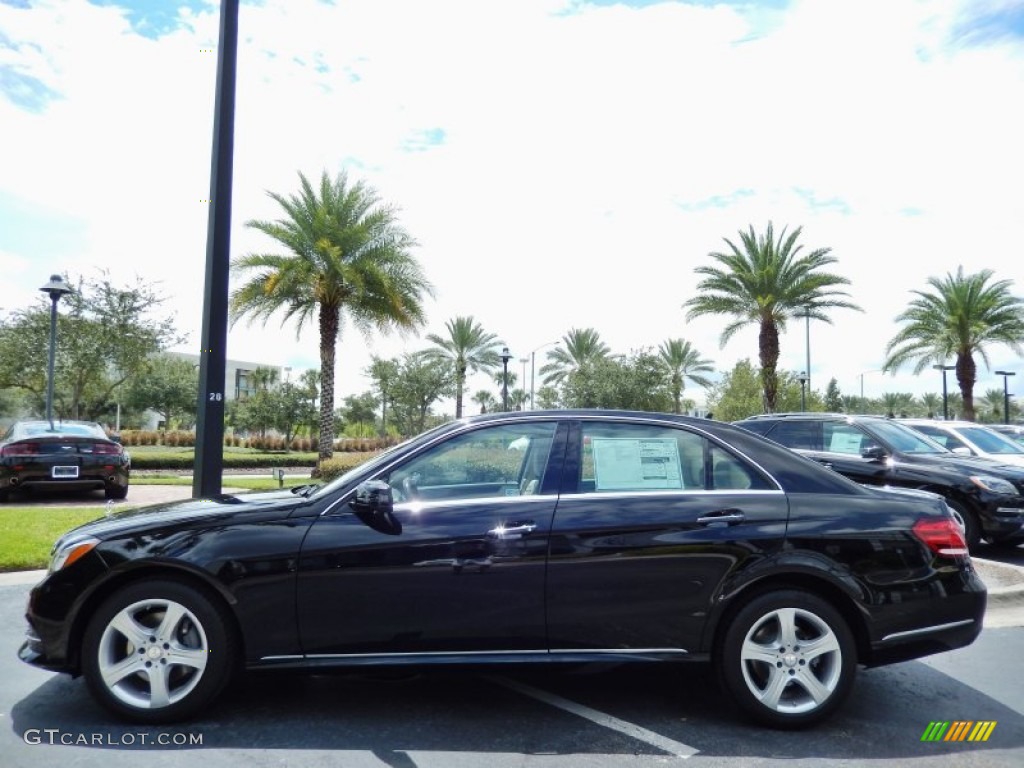 2014 E 350 Sedan - Black / Silk Beige/Espresso Brown photo #2