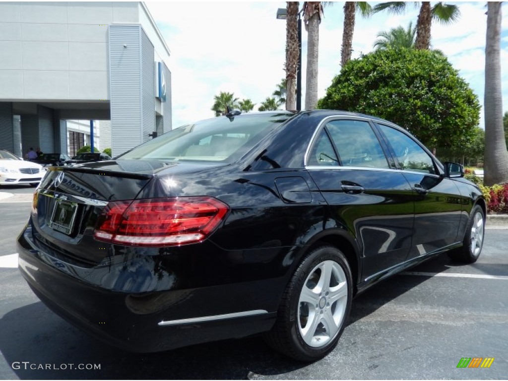 2014 E 350 Sedan - Black / Silk Beige/Espresso Brown photo #3