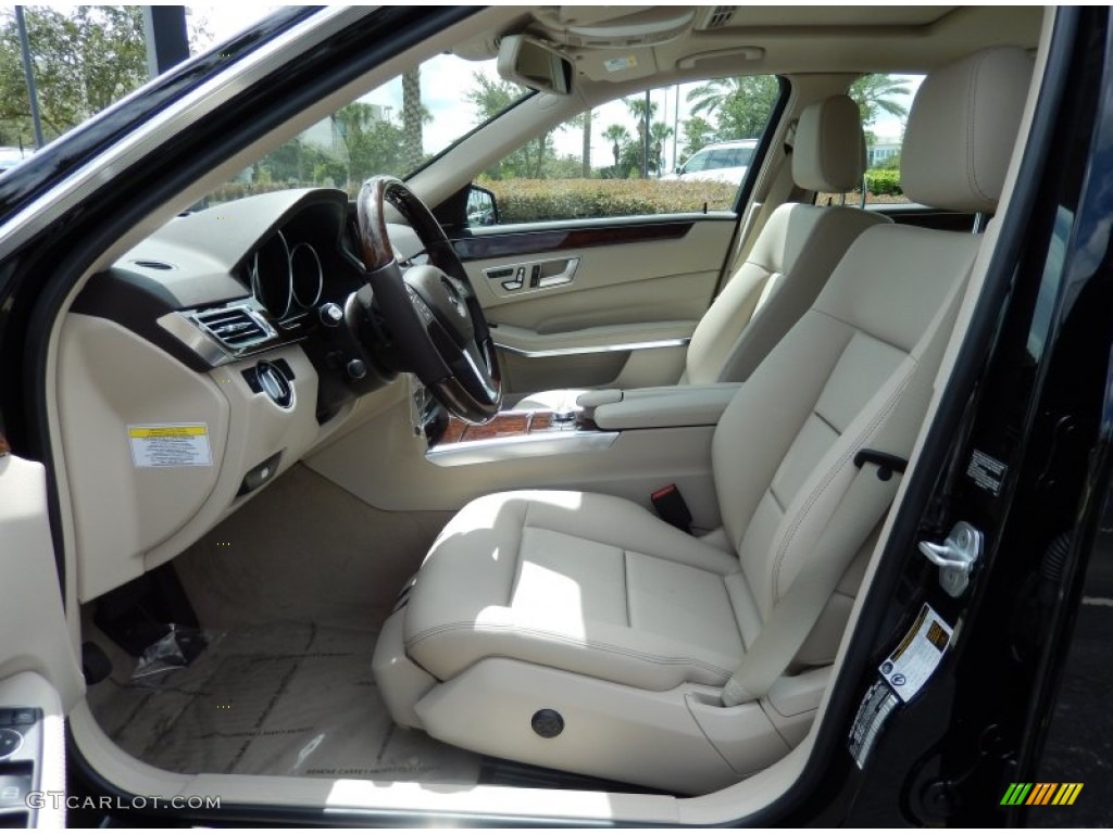 2014 E 350 Sedan - Black / Silk Beige/Espresso Brown photo #6