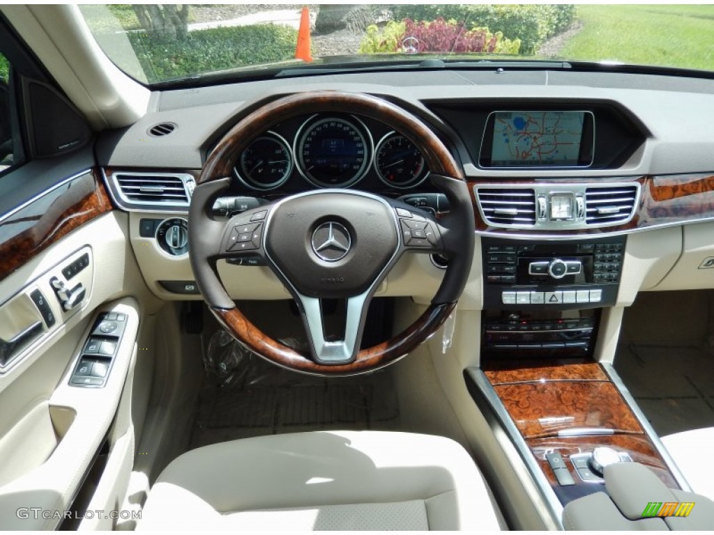 2014 E 350 Sedan - Black / Silk Beige/Espresso Brown photo #9