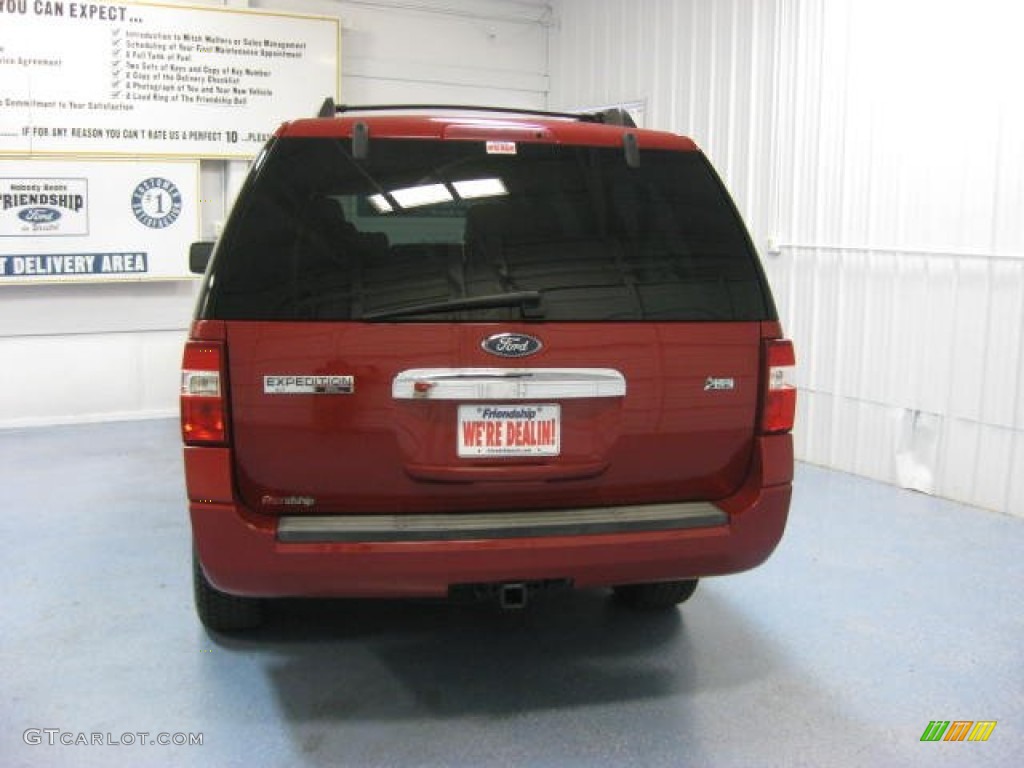 2009 Expedition EL XLT 4x4 - Sangria Red Metallic / Camel photo #5