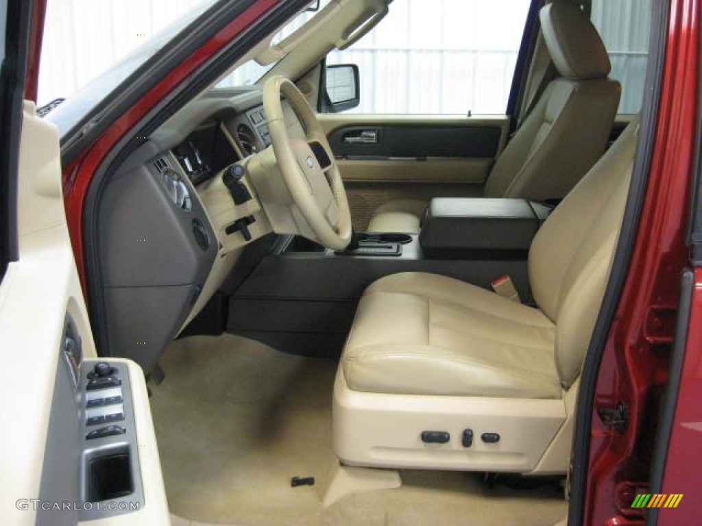 2009 Expedition EL XLT 4x4 - Sangria Red Metallic / Camel photo #8