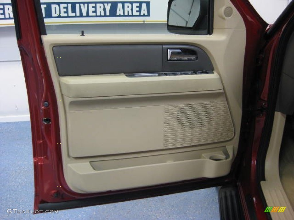 2009 Expedition EL XLT 4x4 - Sangria Red Metallic / Camel photo #10