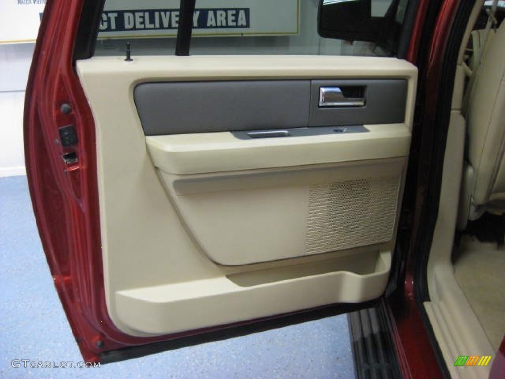 2009 Expedition EL XLT 4x4 - Sangria Red Metallic / Camel photo #13
