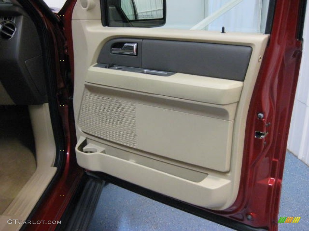 2009 Expedition EL XLT 4x4 - Sangria Red Metallic / Camel photo #16