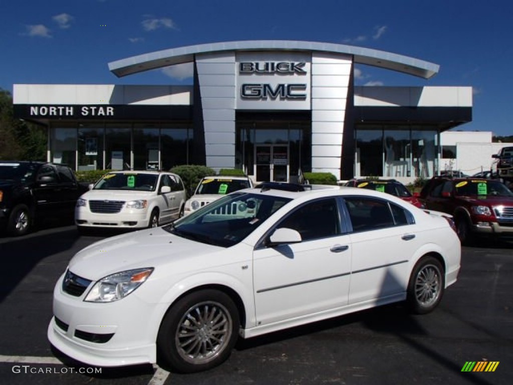 2009 Aura XR V6 - Polar White / Morocco Brown photo #1