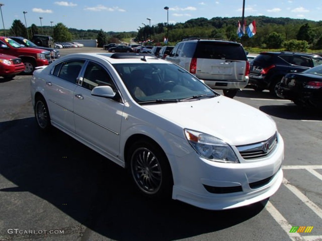 2009 Aura XR V6 - Polar White / Morocco Brown photo #3