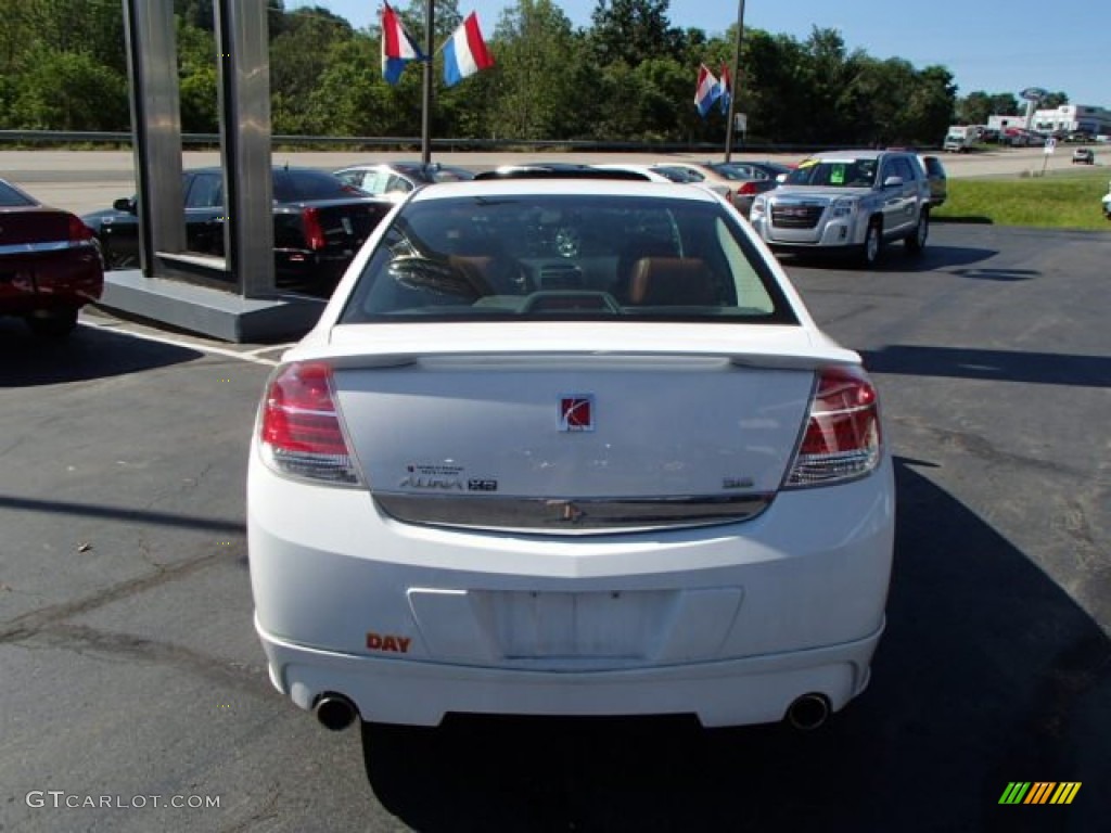 2009 Aura XR V6 - Polar White / Morocco Brown photo #6