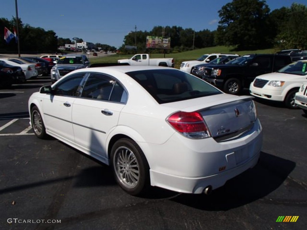 2009 Aura XR V6 - Polar White / Morocco Brown photo #7