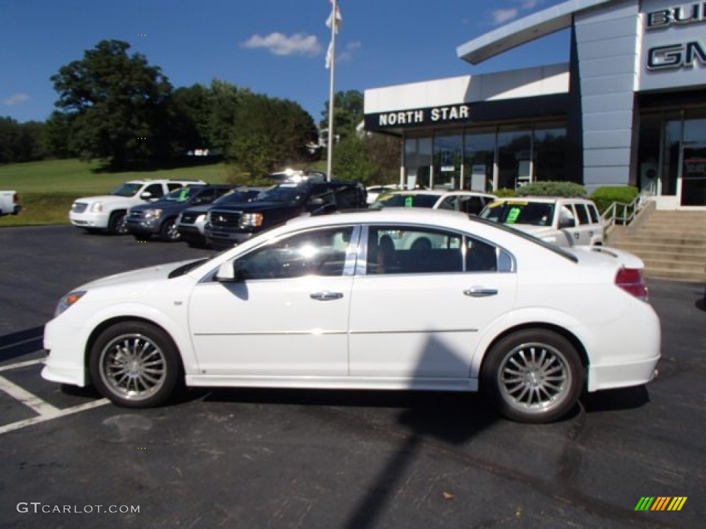 2009 Aura XR V6 - Polar White / Morocco Brown photo #8