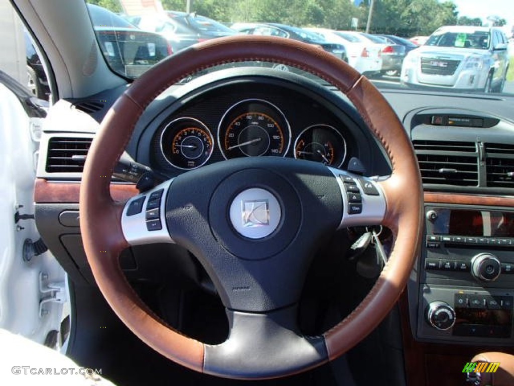 2009 Aura XR V6 - Polar White / Morocco Brown photo #18