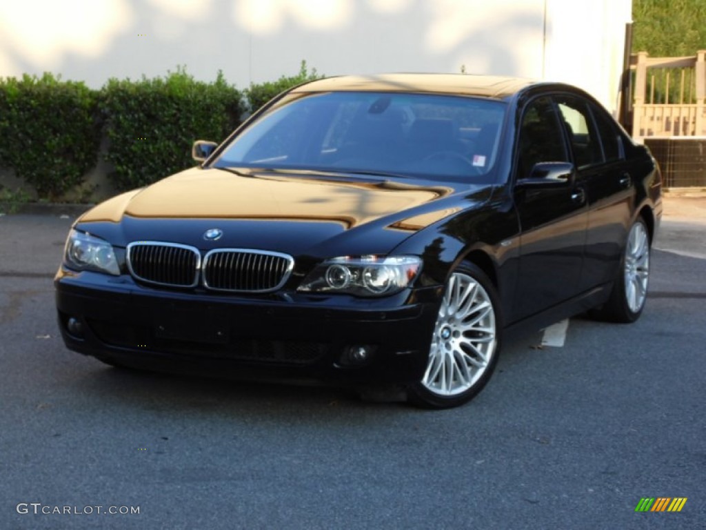 2007 7 Series 750i Sedan - Black Sapphire Metallic / Black photo #1
