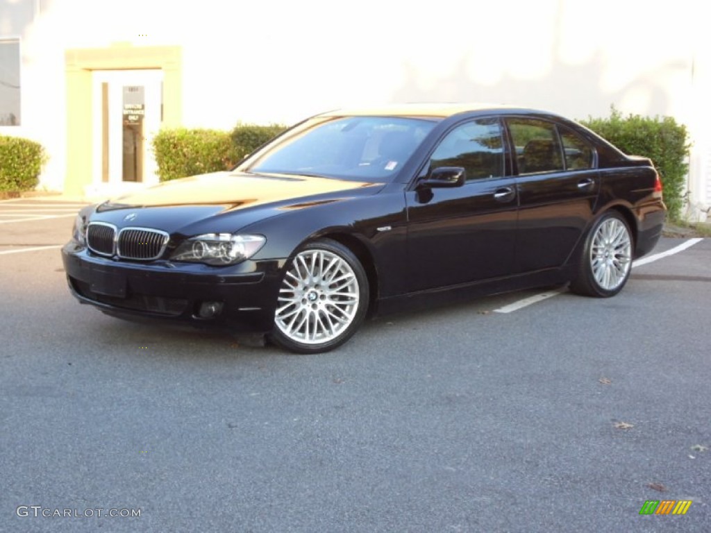 2007 7 Series 750i Sedan - Black Sapphire Metallic / Black photo #3