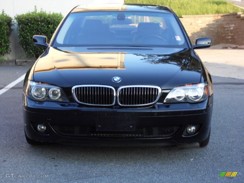 2007 7 Series 750i Sedan - Black Sapphire Metallic / Black photo #7