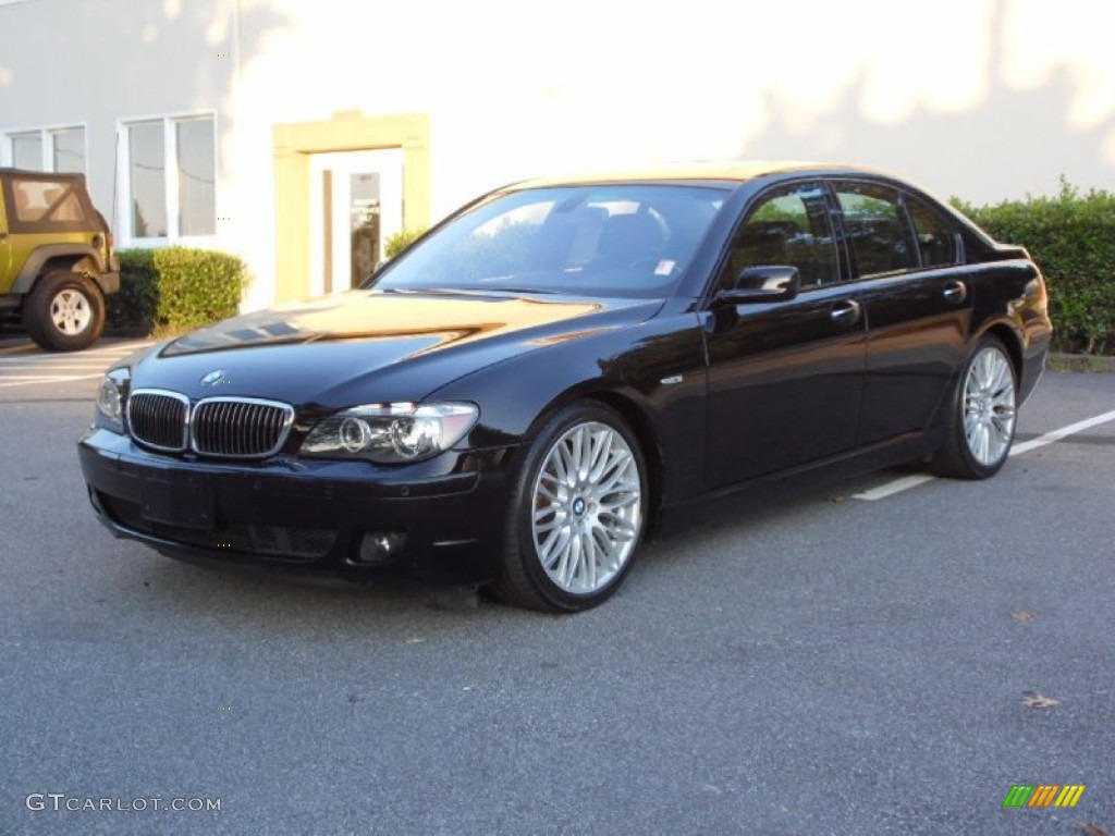 2007 7 Series 750i Sedan - Black Sapphire Metallic / Black photo #8