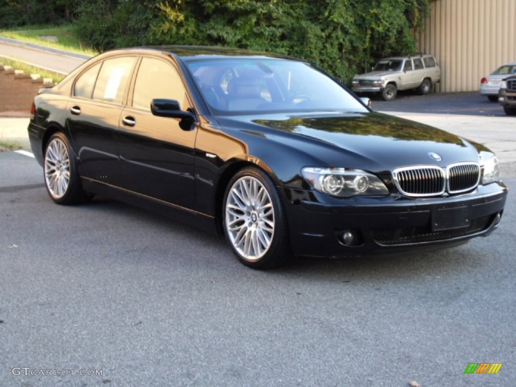 2007 7 Series 750i Sedan - Black Sapphire Metallic / Black photo #9