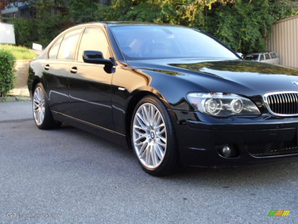 2007 7 Series 750i Sedan - Black Sapphire Metallic / Black photo #10