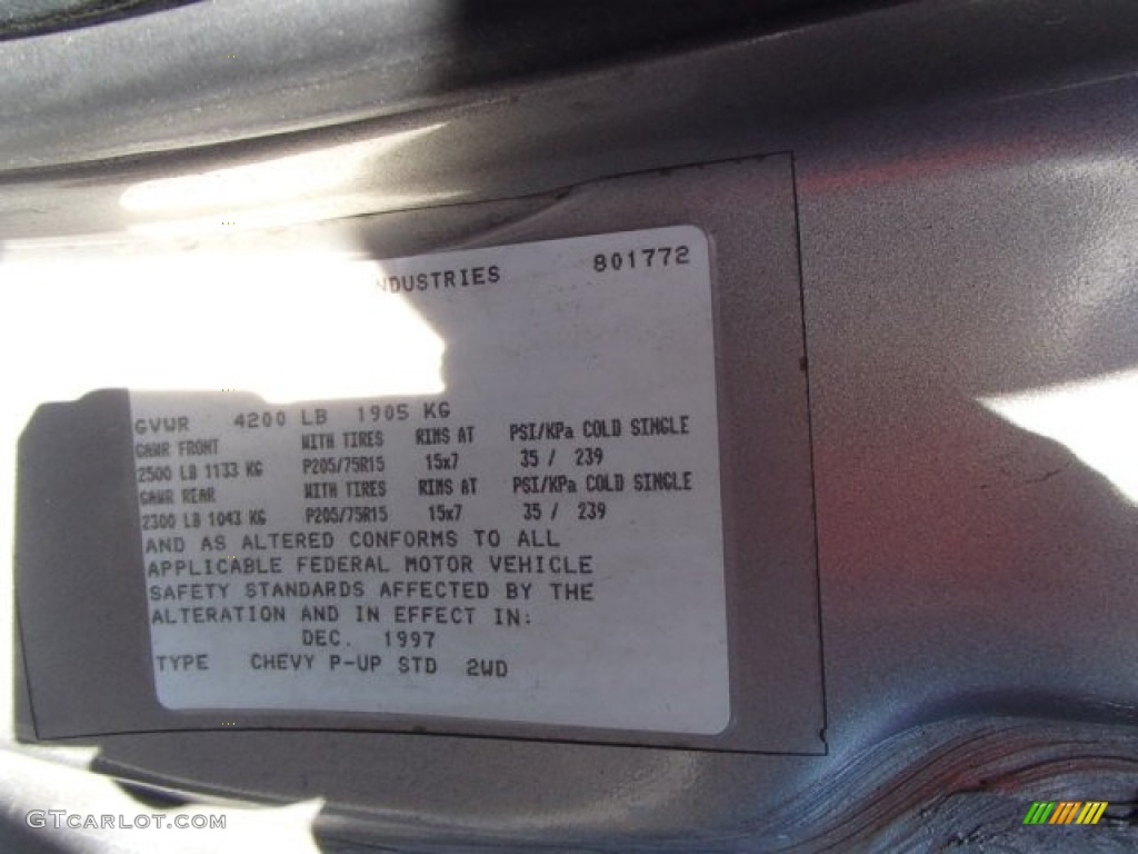 1998 S10 LS Regular Cab - Pewter Metallic / Graphite photo #15