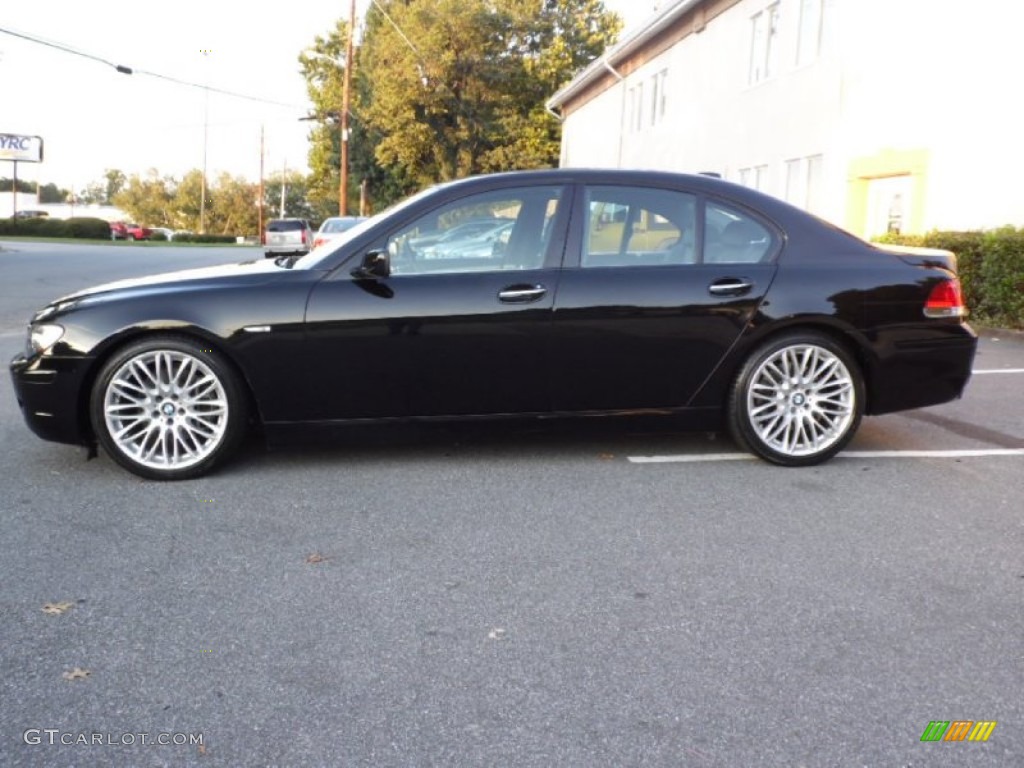 2007 7 Series 750i Sedan - Black Sapphire Metallic / Black photo #14