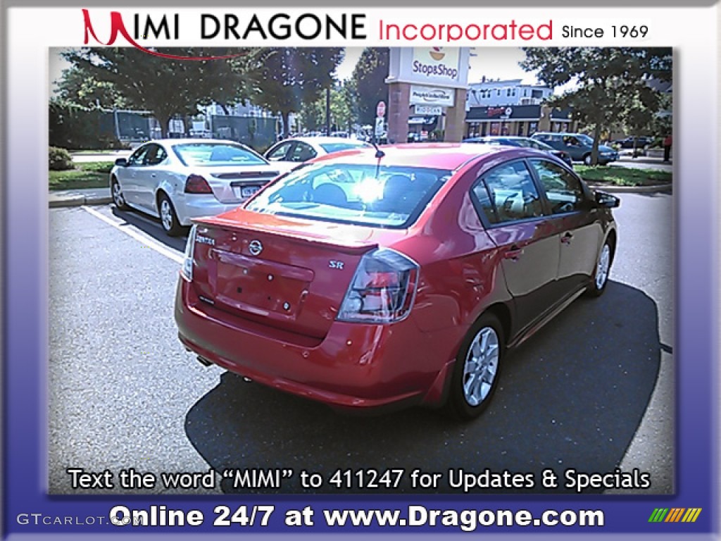 2010 Sentra 2.0 SR - Red Brick Metallic / Charcoal photo #8