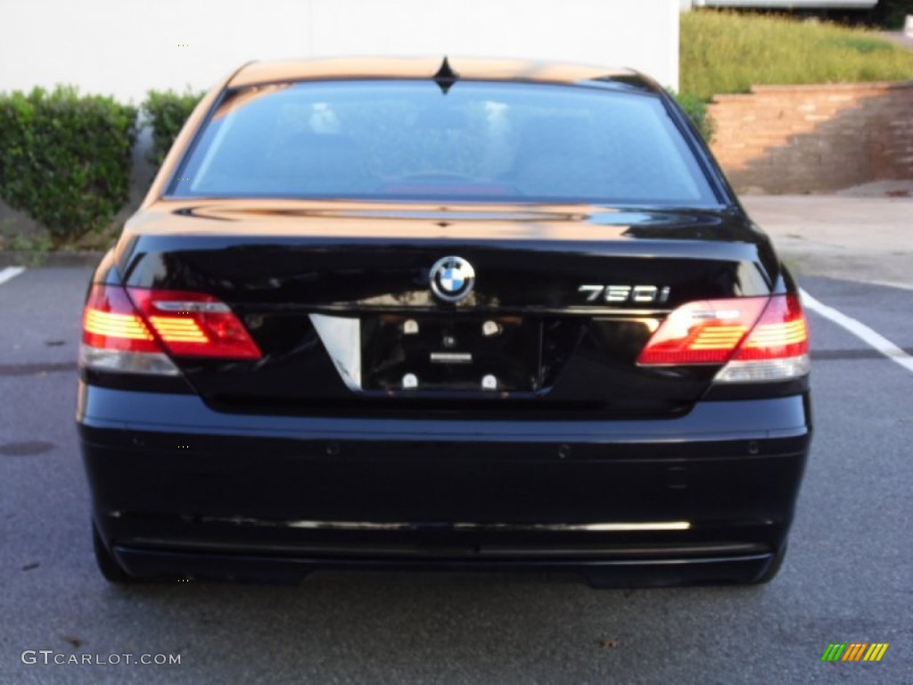 2007 7 Series 750i Sedan - Black Sapphire Metallic / Black photo #39