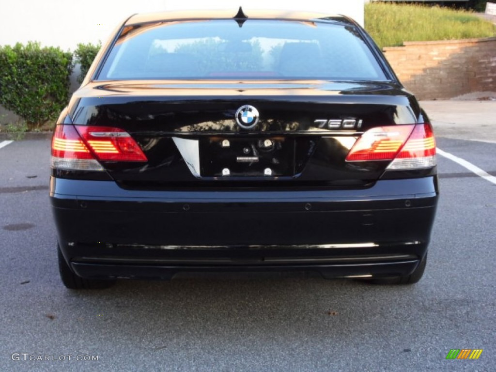 2007 7 Series 750i Sedan - Black Sapphire Metallic / Black photo #40