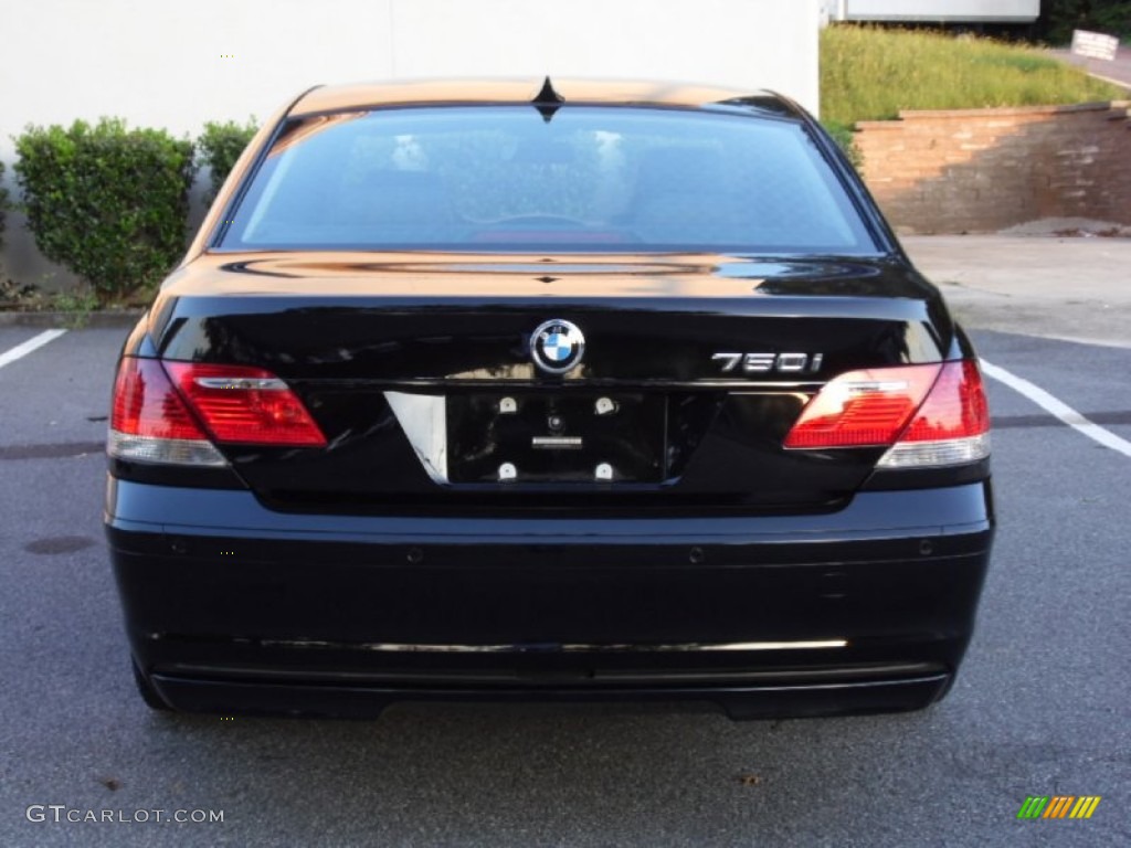 2007 7 Series 750i Sedan - Black Sapphire Metallic / Black photo #41
