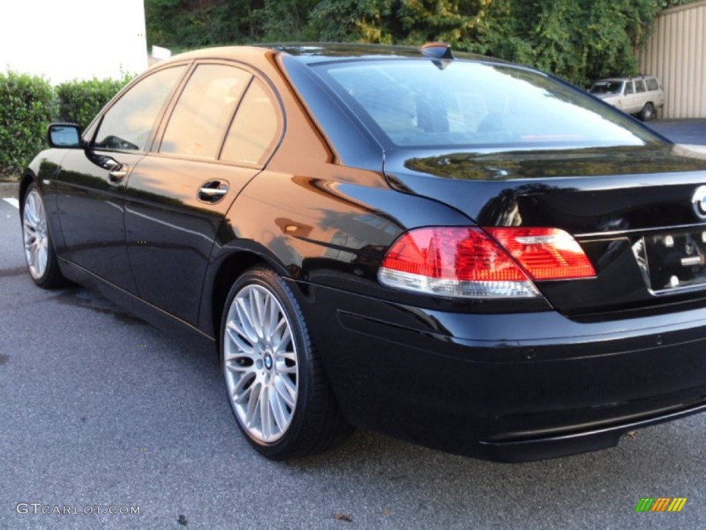 2007 7 Series 750i Sedan - Black Sapphire Metallic / Black photo #42