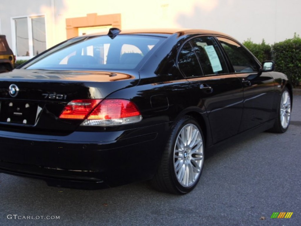 2007 7 Series 750i Sedan - Black Sapphire Metallic / Black photo #43