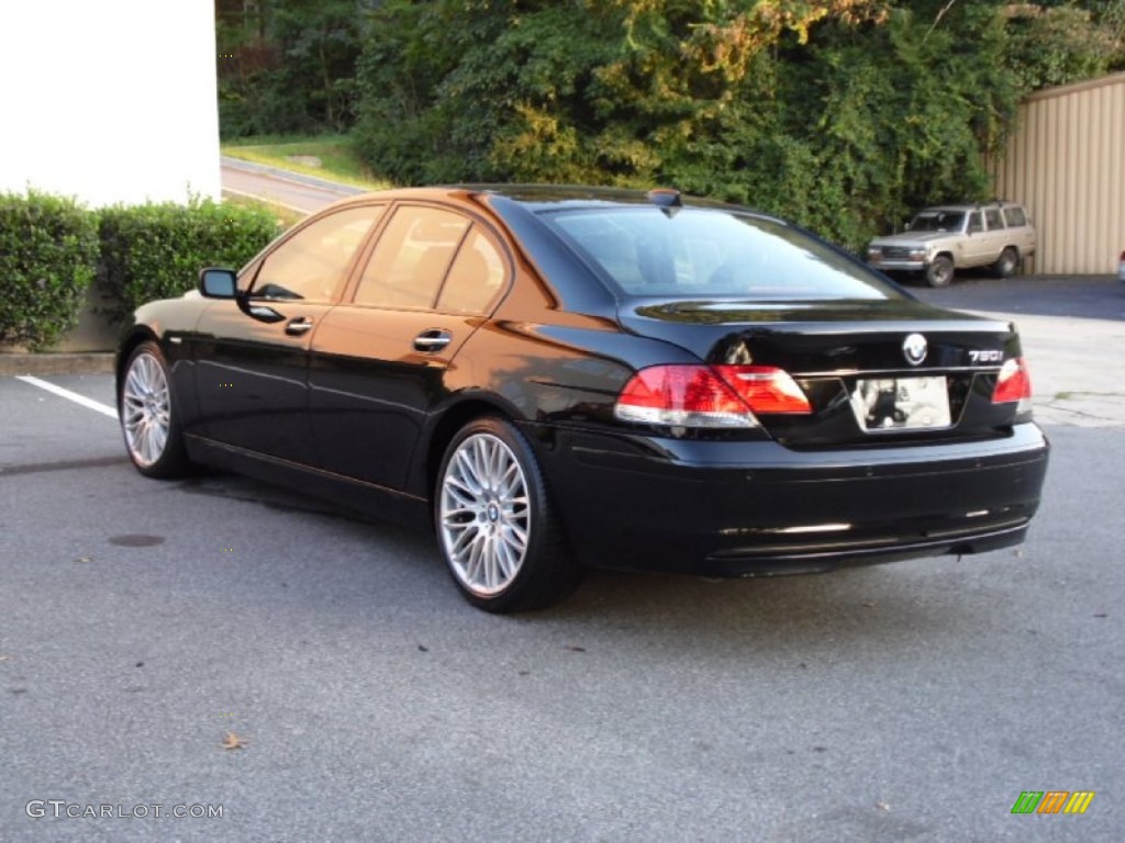 2007 7 Series 750i Sedan - Black Sapphire Metallic / Black photo #45